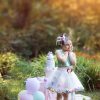 NF-2014 Pompom Tale Kız Çocuk Etek&Bluz Takım